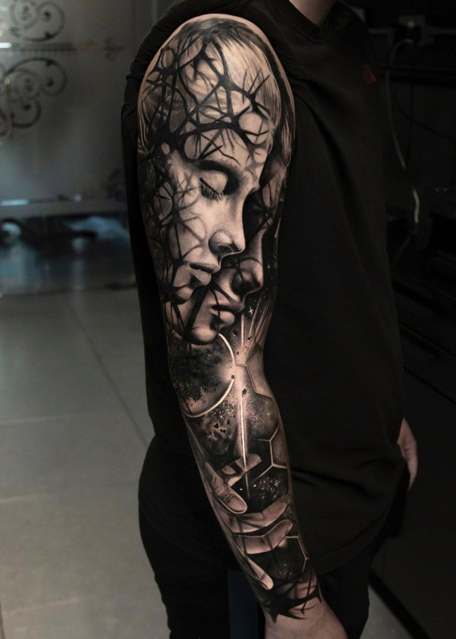 steve upton black and grey realism sheffield everblack tattoo dark