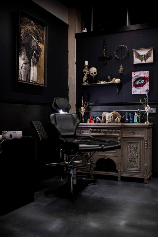 gothic interior design tattoo station everblack sheffield