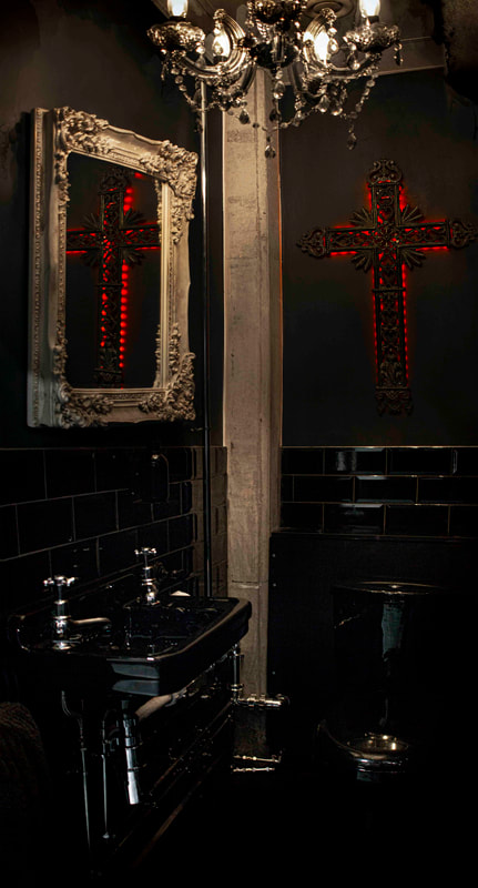 bathroom interior designs gothic rococo crucifix chandelier