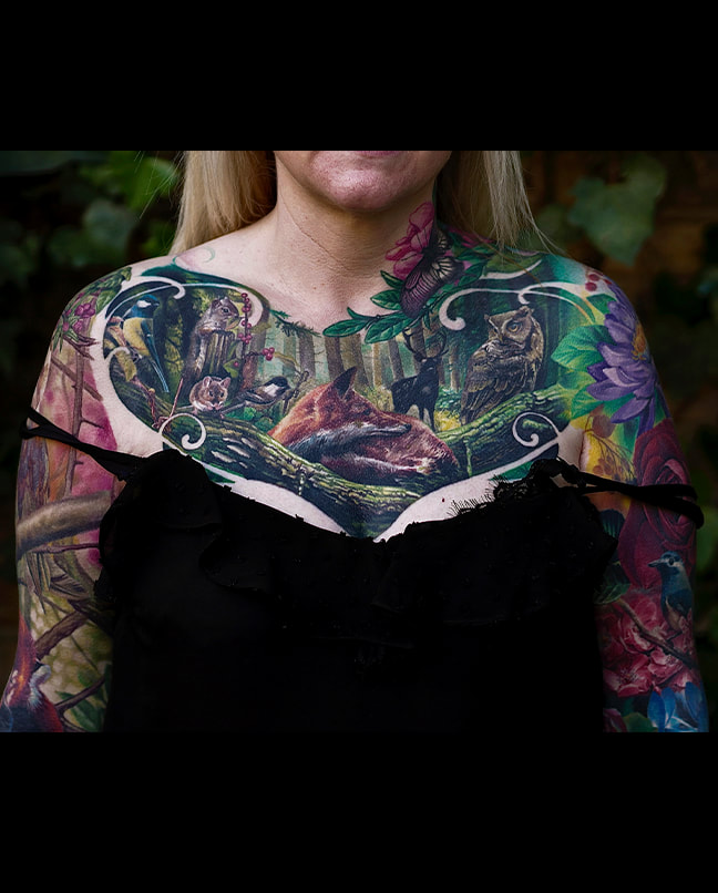 Akos keller everblack sheffield tattoo realism colour nature